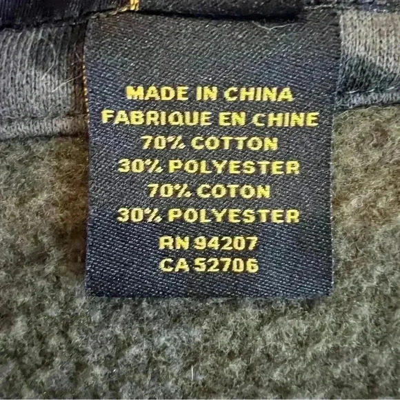 CAT Men’s Trademark Full Zip Camouflage Hoodie Size Large - Picture 14 of 14